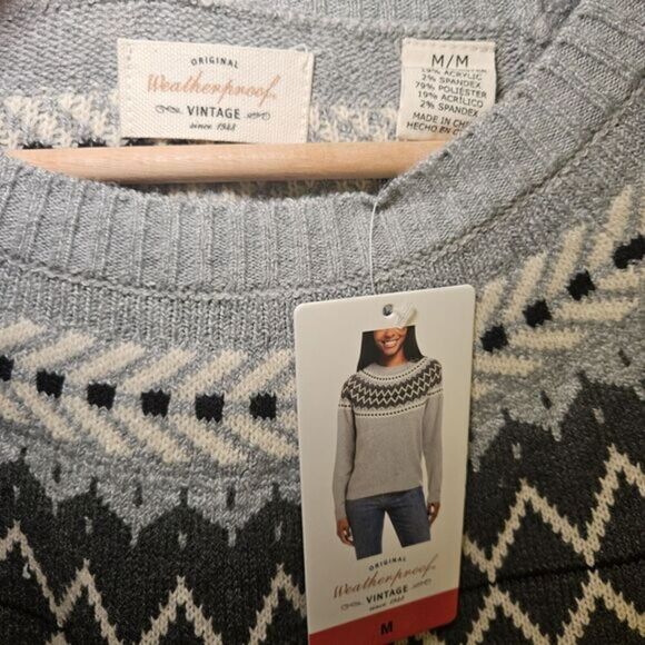 Weatherproof Vintage Gray Ladies Sweater Size Medium / New With Tags - Picture 5 of 5